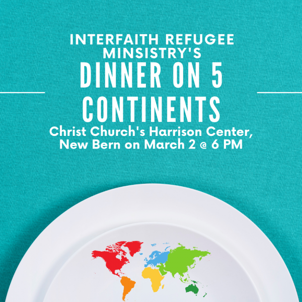 Dinner on 5 Continents with Interfaith Refugee Ministry