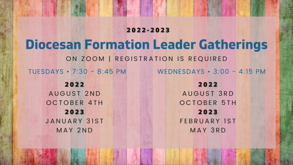 Diocesan Formation Leader Gatherings