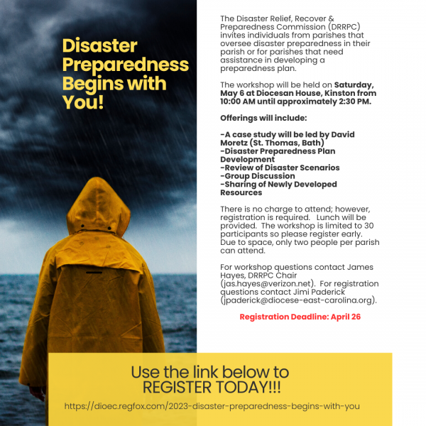 DRRPC Workshop: Disaster Preparedness Begins With You at Diocesan House