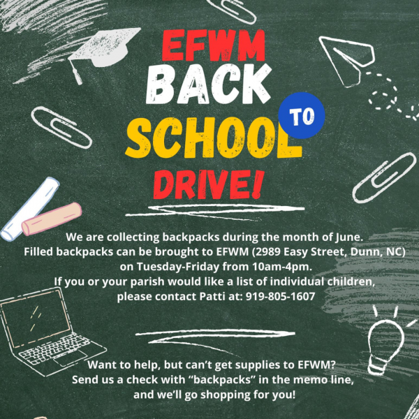 EFWM Back to School Drive